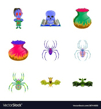 Assembly flat shading style icon halloween vector image