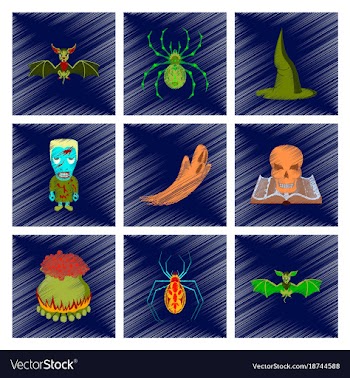 Assembly flat shading style icon halloween vector image