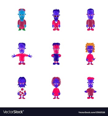 Assembly flat shading style icon halloween zombie vector image