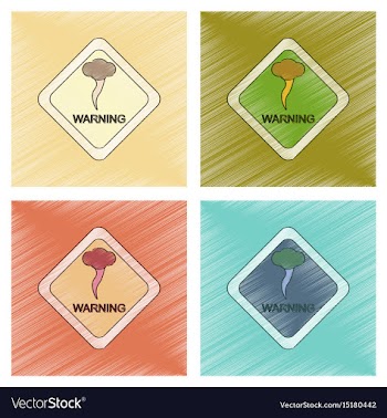 Assembly flat shading style icon hurricane tornado vector image
