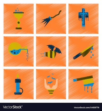 Assembly flat shading style icon knife blood wax vector image