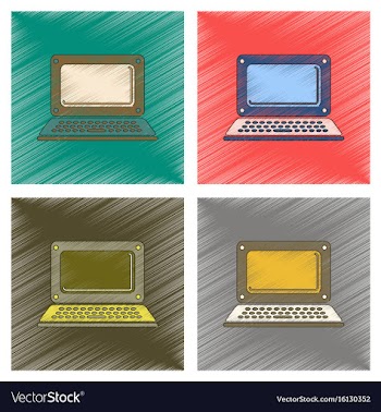 Assembly flat shading style icon laptop vector image