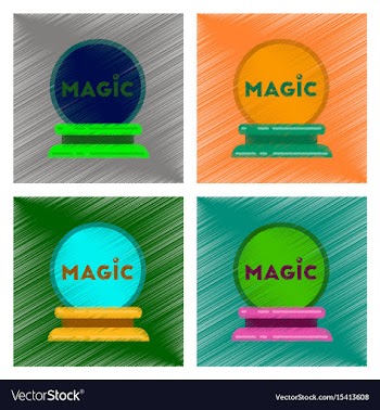 Assembly flat shading style icon magic ball vector image