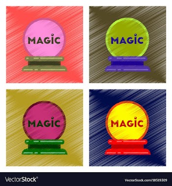 Assembly flat shading style icon magic ball vector image