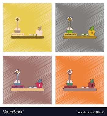 Assembly flat shading style icon math book table vector image