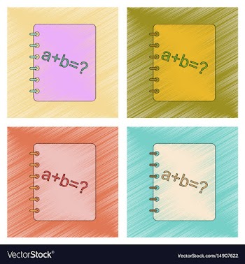 Assembly flat shading style icon math book vector image