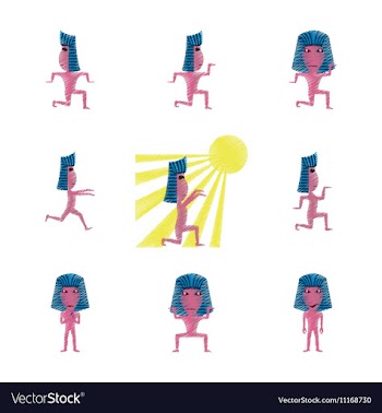 Assembly flat shading style icon mummy halloween vector image