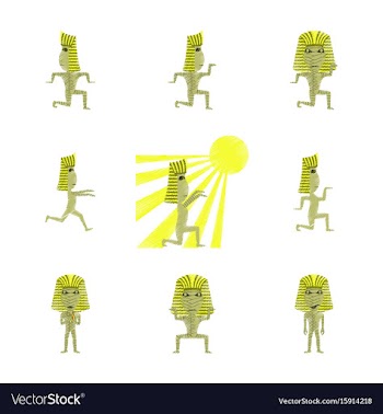 Assembly flat shading style icon mummy halloween vector image