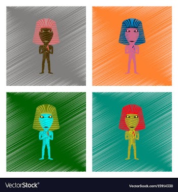 Assembly flat shading style icon mummy halloween vector image