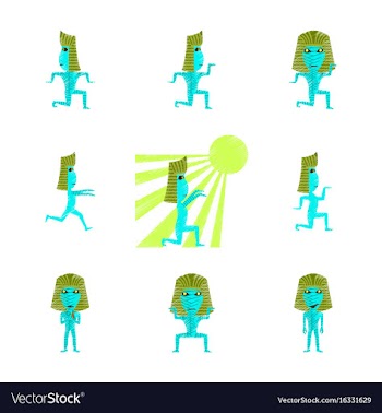 Assembly flat shading style icon mummy halloween vector image