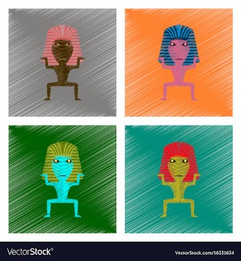 Assembly flat shading style icon mummy halloween vector image