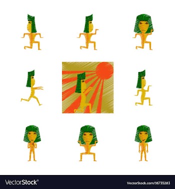 Assembly flat shading style icon mummy halloween vector image