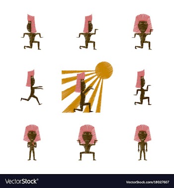 Assembly flat shading style icon mummy halloween vector image