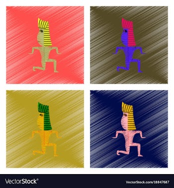 Assembly flat shading style icon mummy halloween vector image