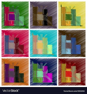 Assembly flat shading style icon nanotechnology vector image