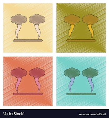 Assembly flat shading style icon natural disaster vector image