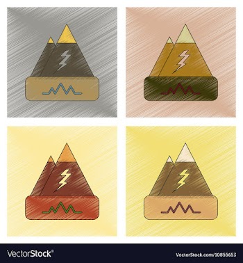 Assembly flat shading style icon natural disaster vector image