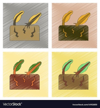 Assembly flat shading style icon natural disaster vector image