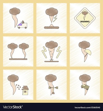 Assembly flat shading style icon natural disaster vector image