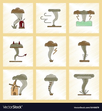 Assembly flat shading style icon natural disaster vector image