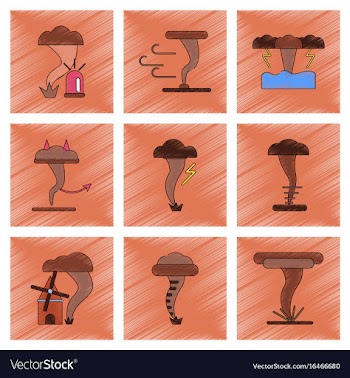 Assembly flat shading style icon natural disaster vector image