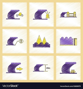Assembly flat shading style icon nature disaster vector image