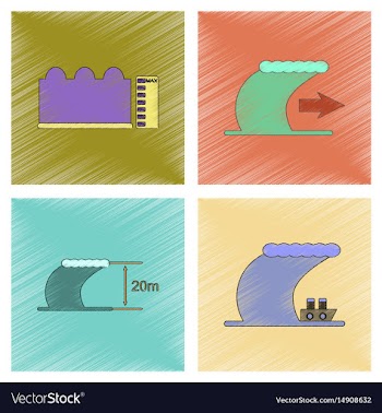 Assembly flat shading style icon nature disaster vector image