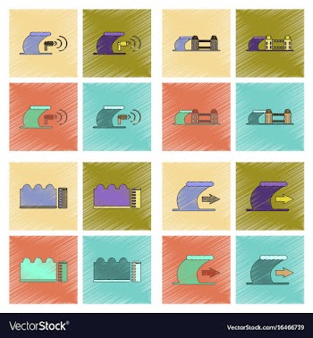 Assembly flat shading style icon nature disaster vector image