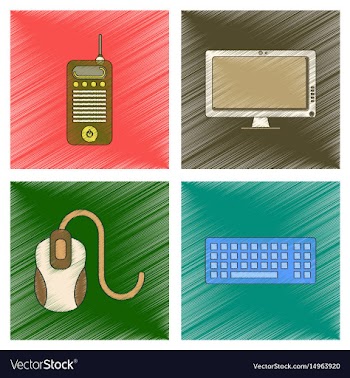 Assembly flat shading style icon office computer vector image