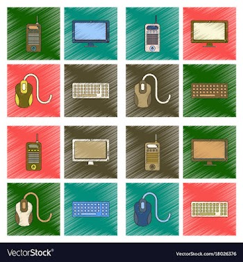 Assembly flat shading style icon office computer vector image