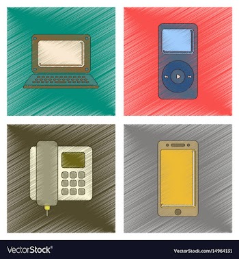 Assembly flat shading style icon office music vector image