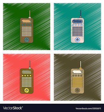 Assembly flat shading style icon old cell phone vector image