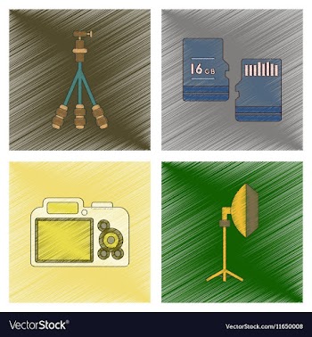 Assembly flat shading style icon photo camera vector image