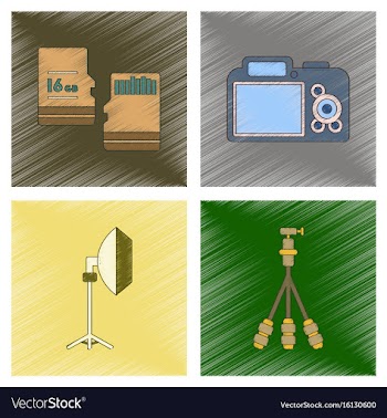 Assembly flat shading style icon photo camera vector image