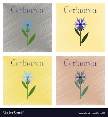 Assembly flat shading style icon plant flower vector image