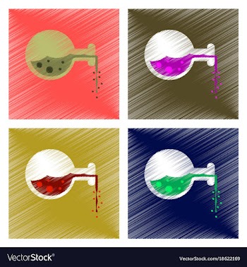 Assembly flat shading style icon potion bottle vector image