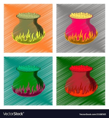 Assembly flat shading style icon potion cauldron vector image