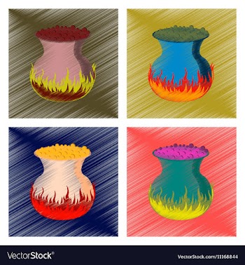 Assembly flat shading style icon potion cauldron vector image