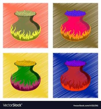 Assembly flat shading style icon potion cauldron vector image