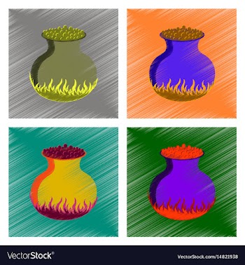 Assembly flat shading style icon potion cauldron vector image