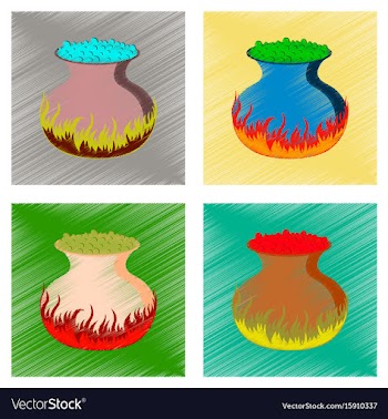Assembly flat shading style icon potion cauldron vector image