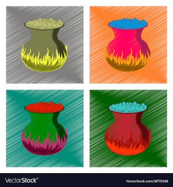 Assembly flat shading style icon potion cauldron vector image