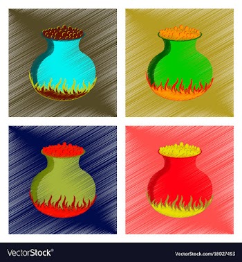 Assembly flat shading style icon potion cauldron vector image