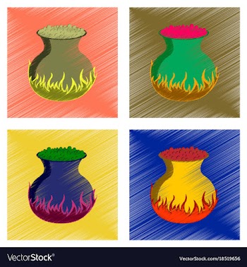 Assembly flat shading style icon potion cauldron vector image