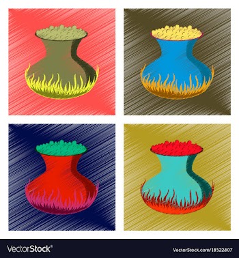 Assembly flat shading style icon potion cauldron vector image