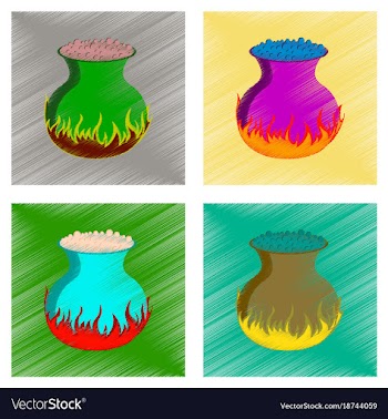 Assembly flat shading style icon potion cauldron vector image