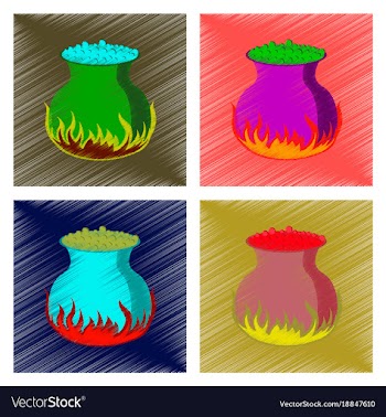 Assembly flat shading style icon potion cauldron vector image