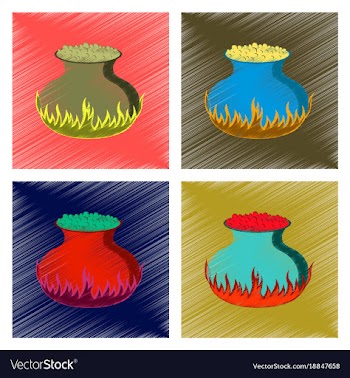Assembly flat shading style icon potion cauldron vector image