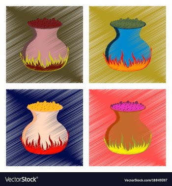 Assembly flat shading style icon potion cauldron vector image