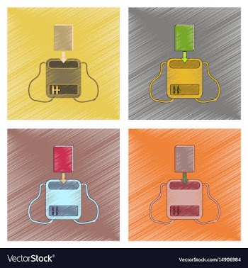 Assembly flat shading style icon school bag vector image